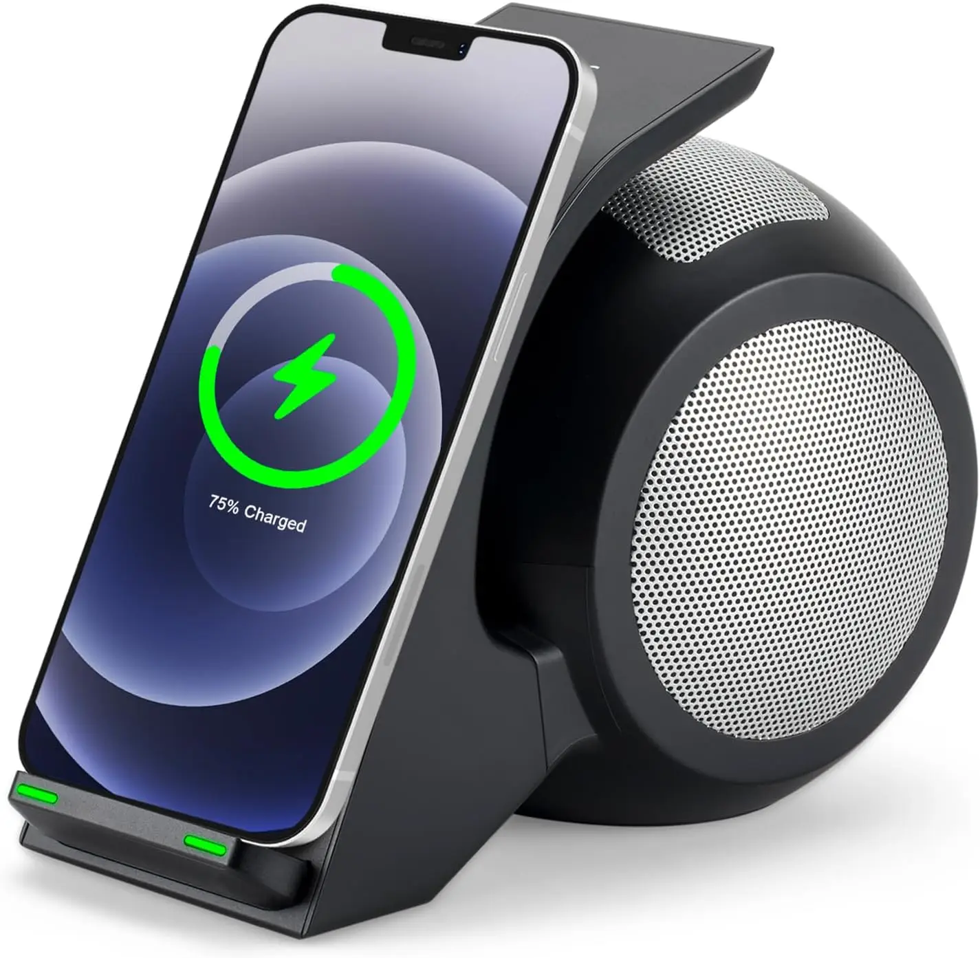 

Беспроводное зарядное устройство и Bluetooth-колонка 2-в-1, стереозвук для iPhone 17/16/15/14/13, Samsung Galaxy S25/S24/S23/S22