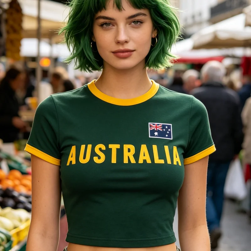 Baby Clothing Australia - 2026年夏新作 レディース クロップトップス Y2K風 ヴィンテージ カジュアル