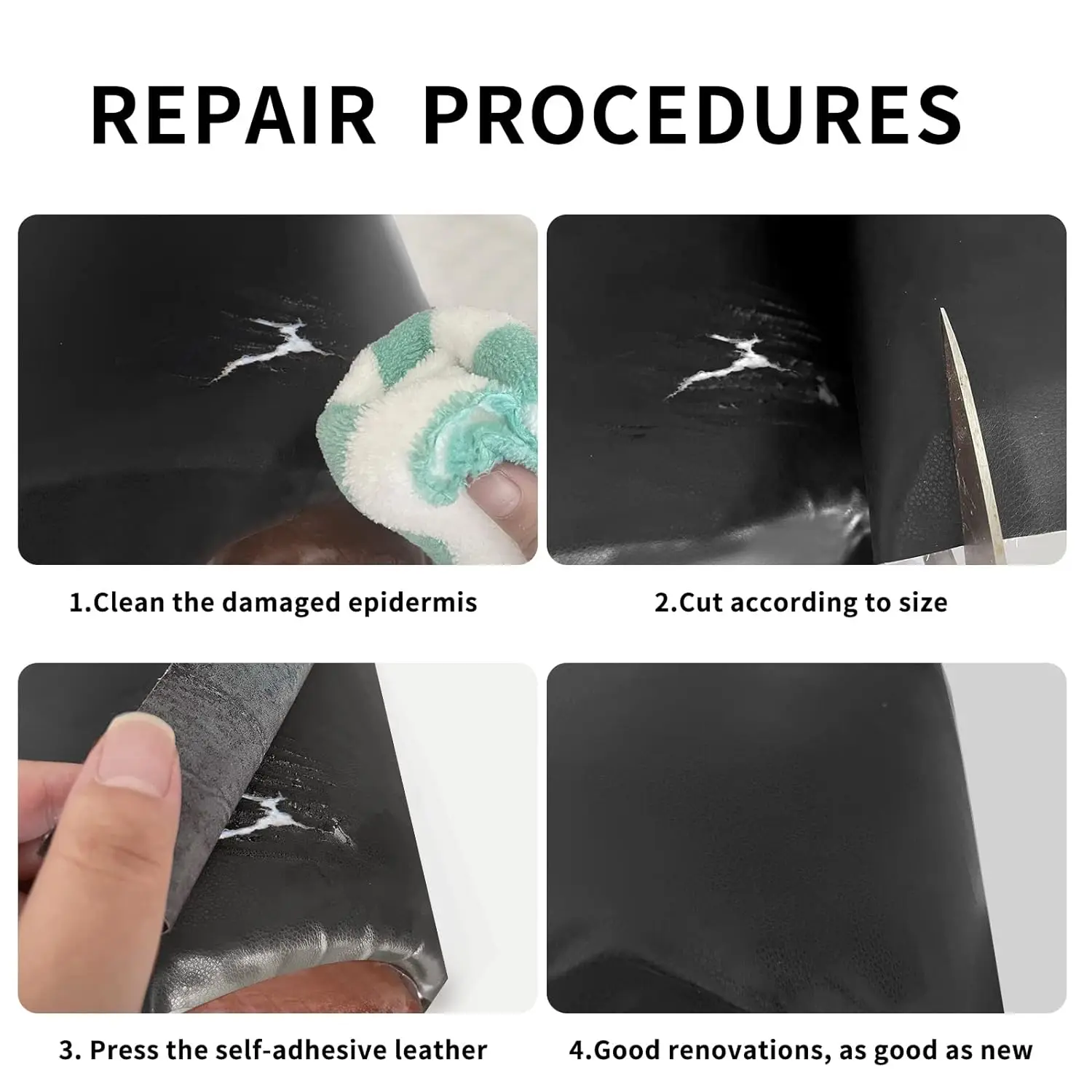 Apply To Damaged Leather Furniture, Sofas, Seats, Cars, Leather Products 50*137cm Leather Repair Subsidy image 6