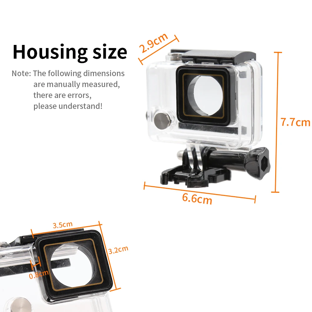 40m Underwater Diving Waterproof Case for GoPro Hero 3+ 4 Plus Cover Housing Mount for Go Pro Action Camera Accessories