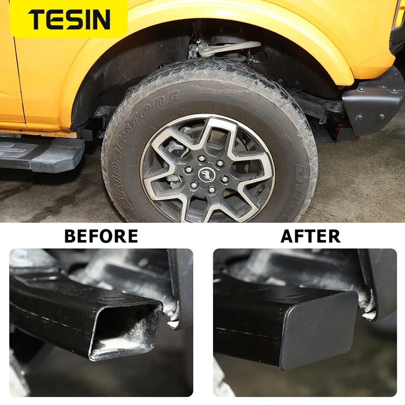 TESIN for Ford Bronco 2021 2022 2023 2024 Car Chassis Floor Pan Drain Plug Hole Waterproof Plugs Protective Cover Accessories