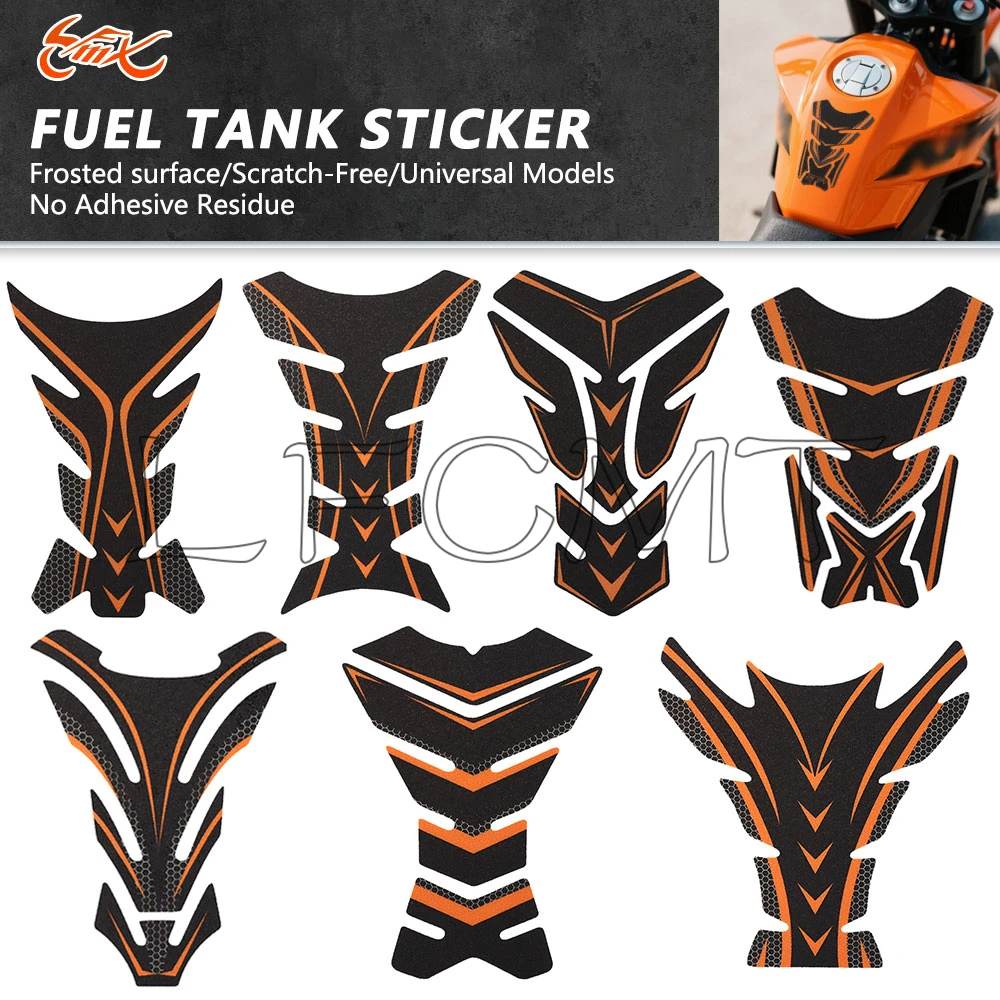 Orange Universal Motorcycle Tank Pad Protector Sticker Fishbone Decals Fit for Duke MT03 MT07 MT09 HONDA CBR Aprilia Kawasaki