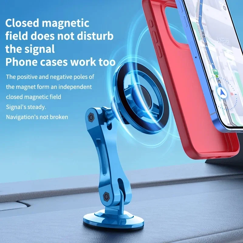 Soporte para teléfono de coche Xiaomi Magsafe La succión magnética puede ser 360 ​ ​ Soporte universal para coche con barra para salpicadero girada y ajustada en grados