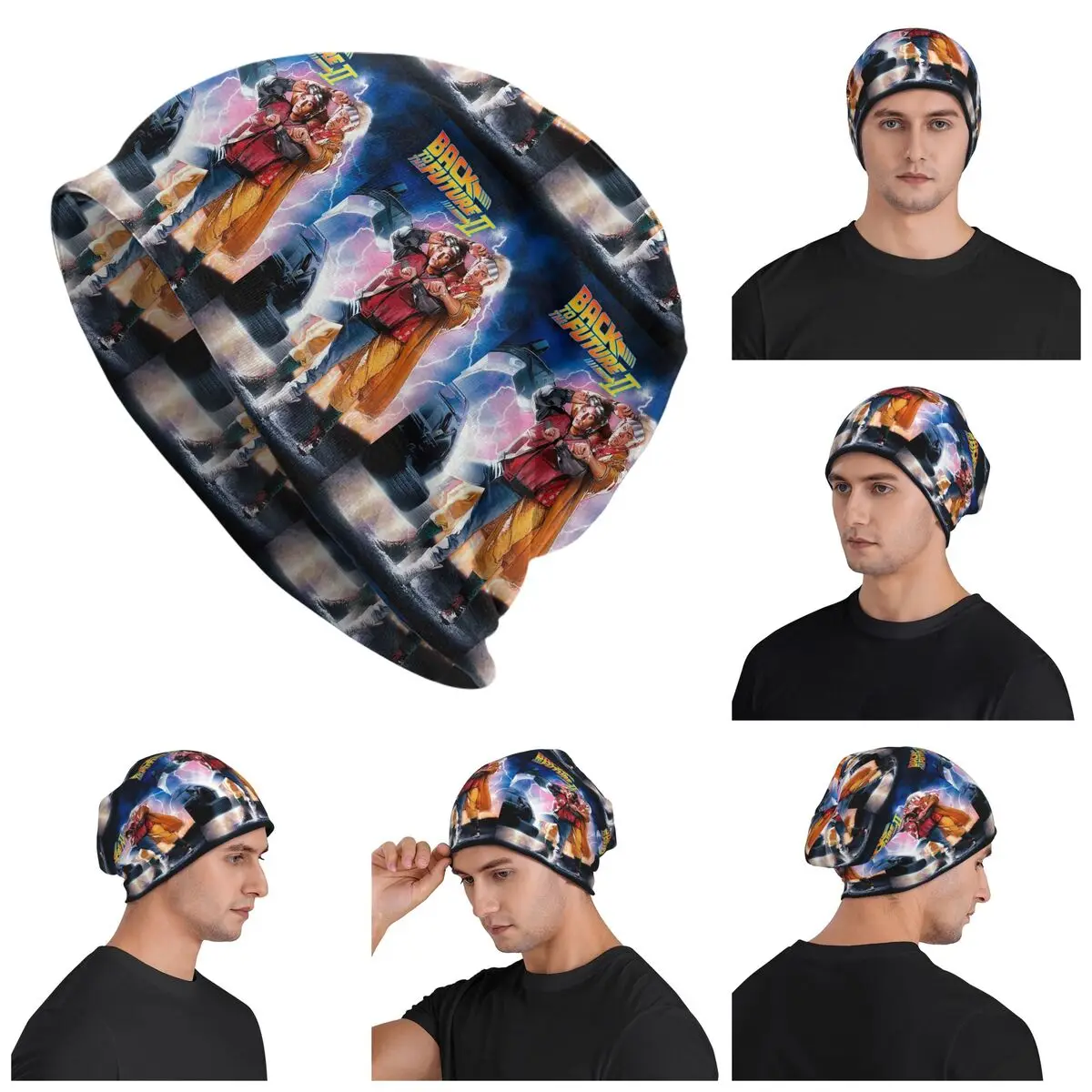 Back To The Future Skullies Beanies Hats Warm Autumn Winter Outdoor Cap Knitted Bonnet Caps for Men Women Adult