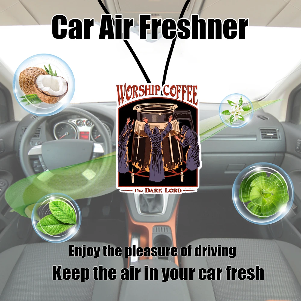 

Автомобильный освежитель воздуха с дизайном «Worship Coffee» — свежий аромат для путешествий