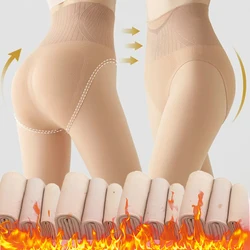 Fashion Printing Thicken Warm Tights Women Winter High Waist Thermal Stockings Leggings Sexy Translucent Fleece Velvet Pantyhose