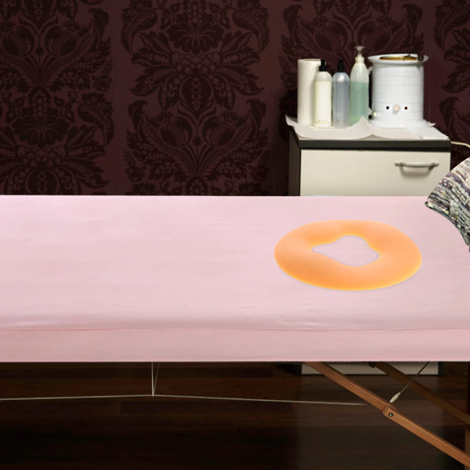 

Massage Silicone Pillow Soft Reliable Elasticity Washable Spa Beauty Salon Pad For Beds Students Office Workers