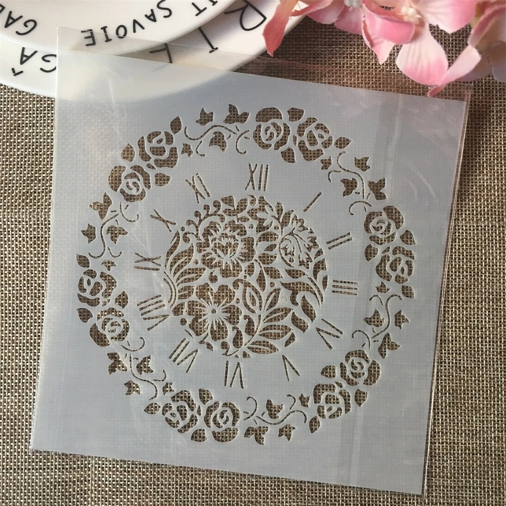 Clock Words Dial DIY Layering Stencil