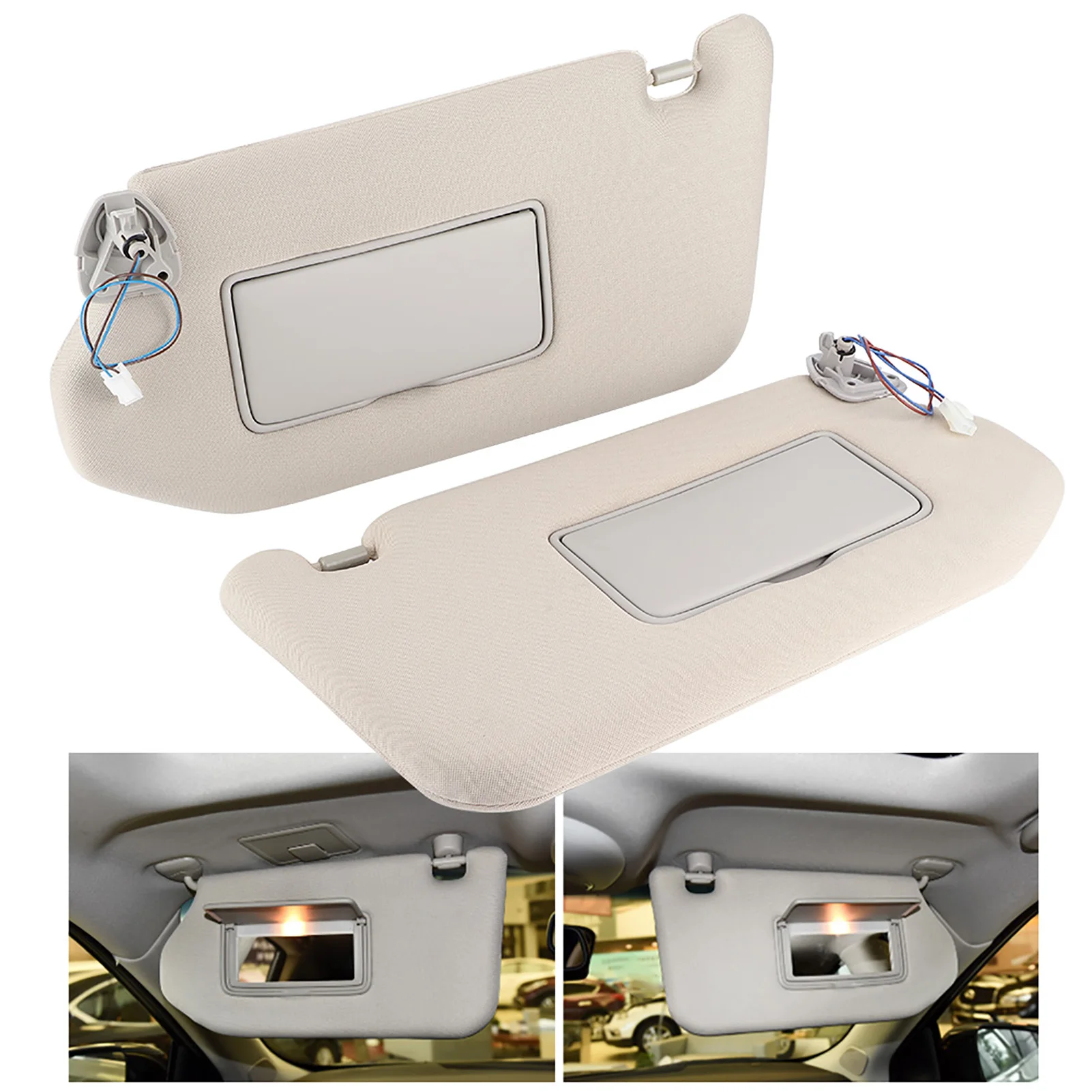 

2 шт. автомобильных солнцезащитных козырьков (левый и правый) 964019PB0A, подходят для Pathfinder Platinum SL SV 2013-2018, автомобильные аксессуары