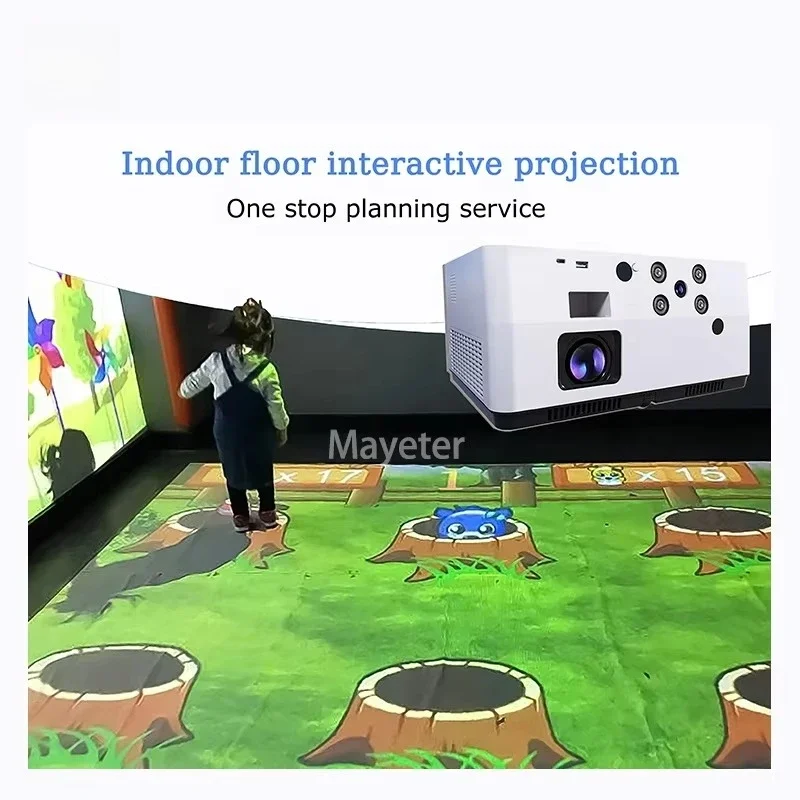 80 Plus Game Jumping Content Interactive Projector Games 3D Floor Wall Projection Dance Floor System