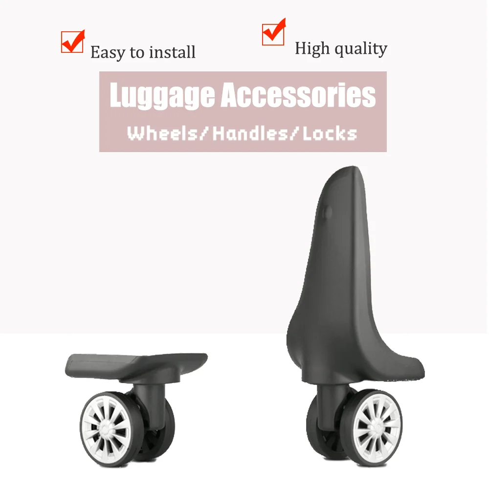 W028-3 Heavy Duty Softside Luggage Wheels, Extra Durable Spinner Caster for Cloth Suitcases, Strong Load Bearing & Smooth