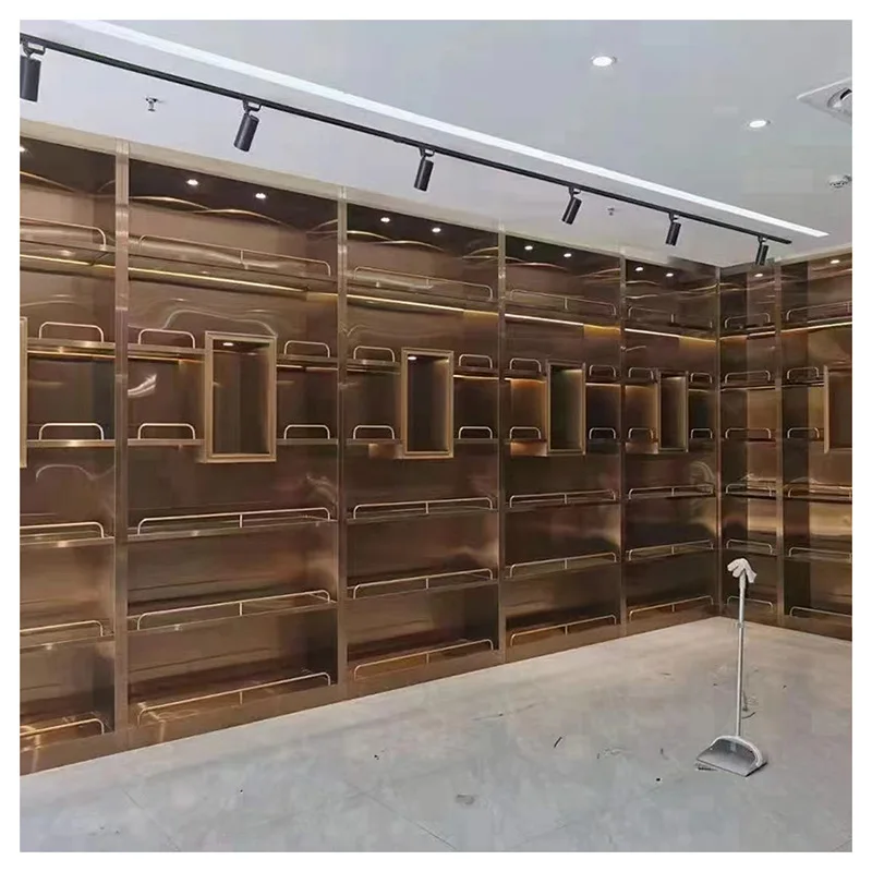 Living room storage hanging bar storage stainless steel book storage floor display rack