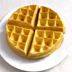 Artificial Fake Cake Food Simulation Realistic Imitation Faux Waffle Cake Replica Pastries Dessert for Display Props Model