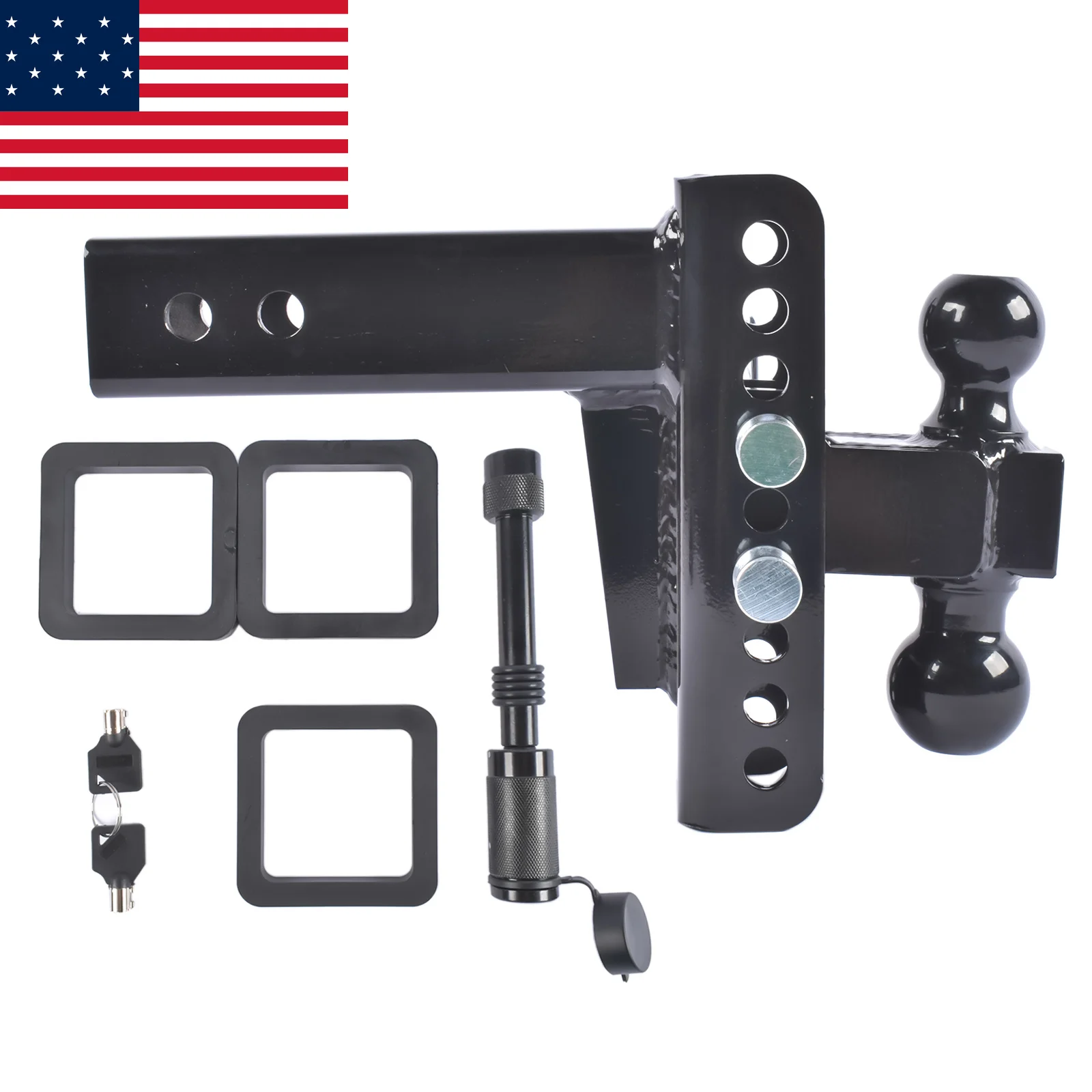 AP03 Adjustable Trailer Hitch for 2.5-Inch Receiver 6-Inch Drop/Rise, 2