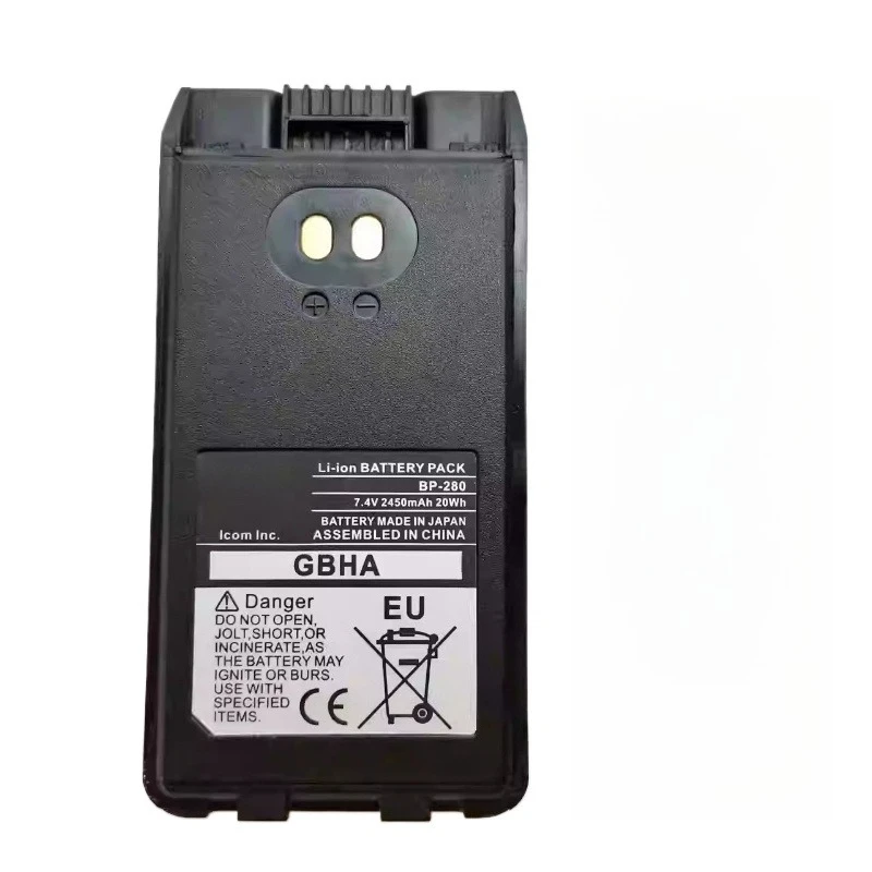 New BP-280 7.4V 20Wh 2450mAh Li-ion Battery for ICOM F1000 F2000 F1000D F2000D F1000S F2000T High Quality Walkie-talkie Battery