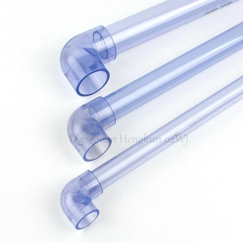 Transparent UPVC 90 Degree Equal Elbow 20-110mm Pipe Fitting for Plumbing, Garden Irrigation, Aquarium