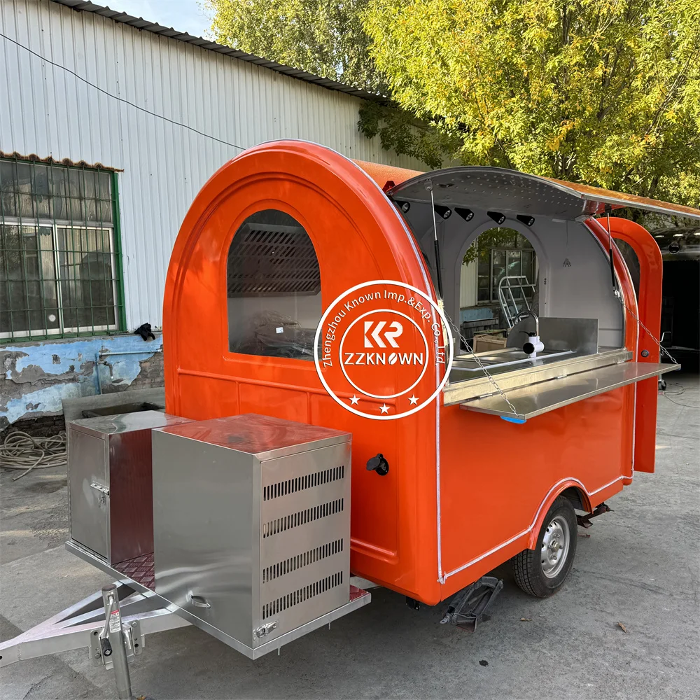 Quiosque móvel personalizado para restaurante, cafeteria, comida rápida, trailer de caminhão, totalmente equipado, trailer móvel ao ar livre para eventos