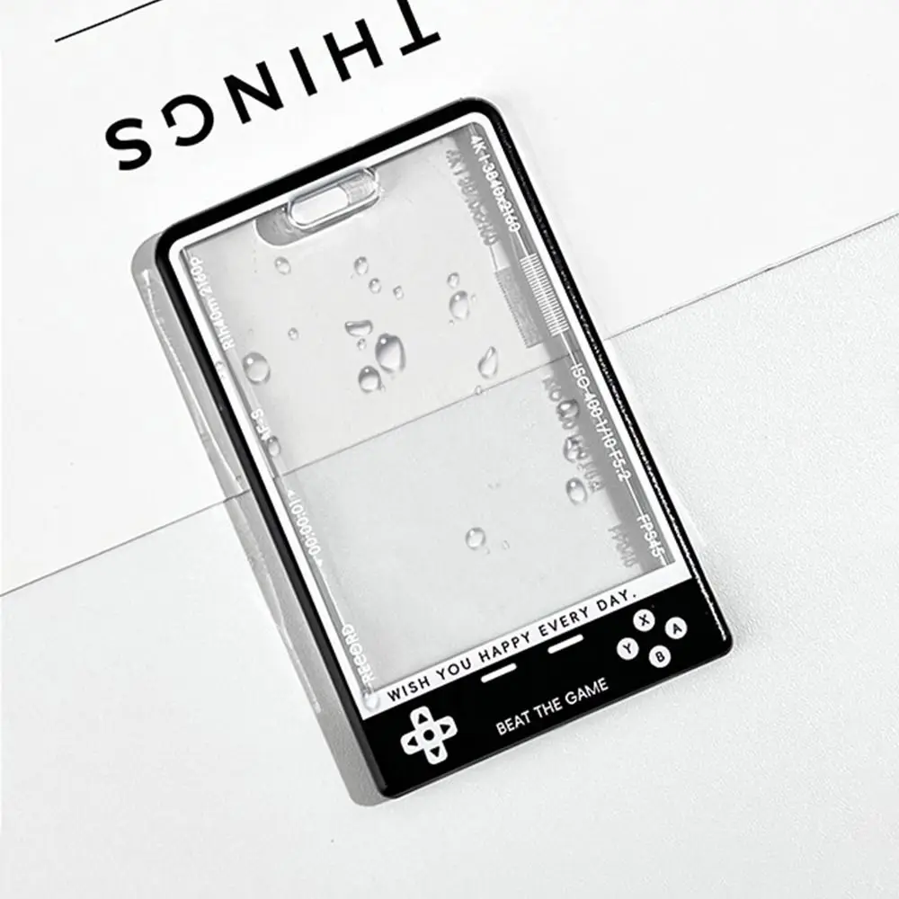 1Pcs Creative Kpop Card Holder Display Korean Fashion Student Card Protector with String Transparent Photocard Holder for Idol