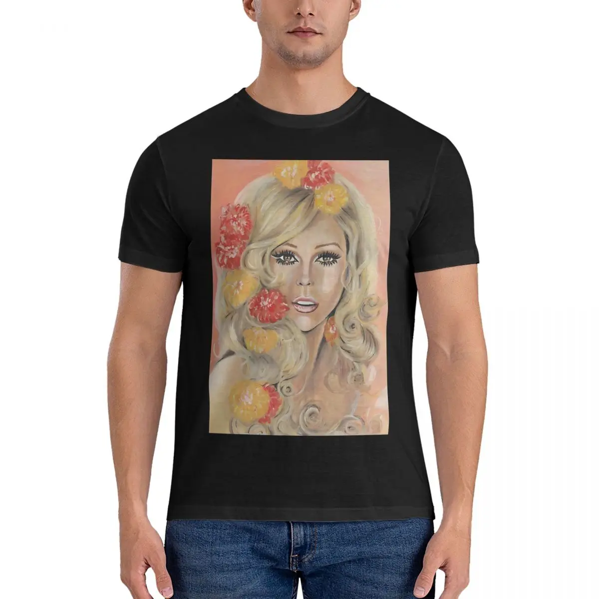 Awesome Fantastic T-Shirt for Men Crewneck Cotton T Shirts Nancy Sinatra Short Sleeve Tees 4XL 5XL 6XL Clothes