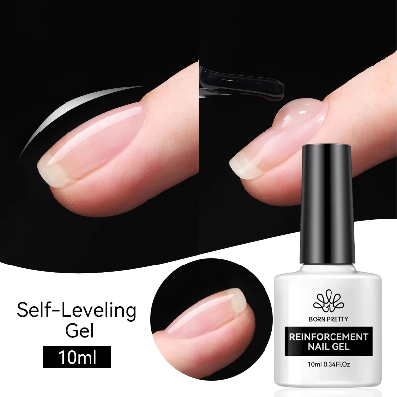 BORN PRETTY 10ml Reinforcement Gel Nail Polish Self-leveling Gel Construction Gel Thick Base Gel Hard Painting Gel Varnishes