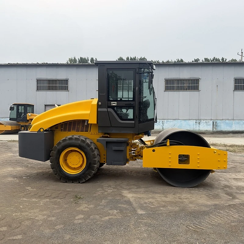 Vibratory Earth Compactor Diesel Engine Rubber Tire Road Roller for Construction Machinery Asphalt Concrete Paving