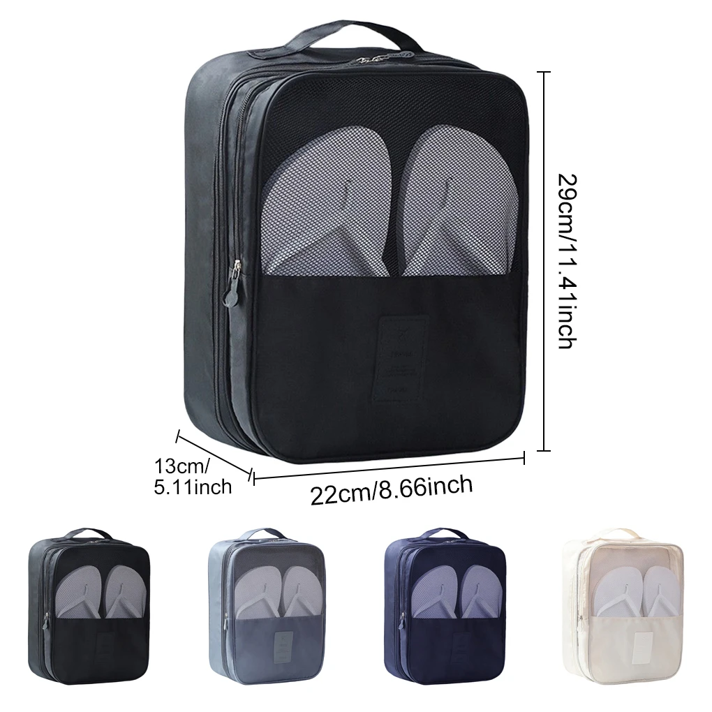 Shoes Storage Bag Slippers Dustproof Zipper Oxford Cloth Organizer