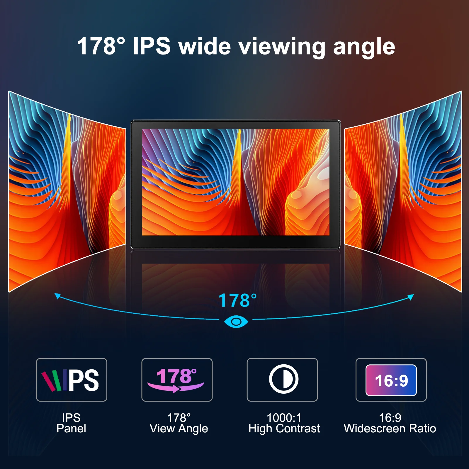 DIY 프로젝트 감시 디스플레이용 8인치 터치 모니터 1280x800P 16:10 와이드스크린 비율 HDMI 인터페이스