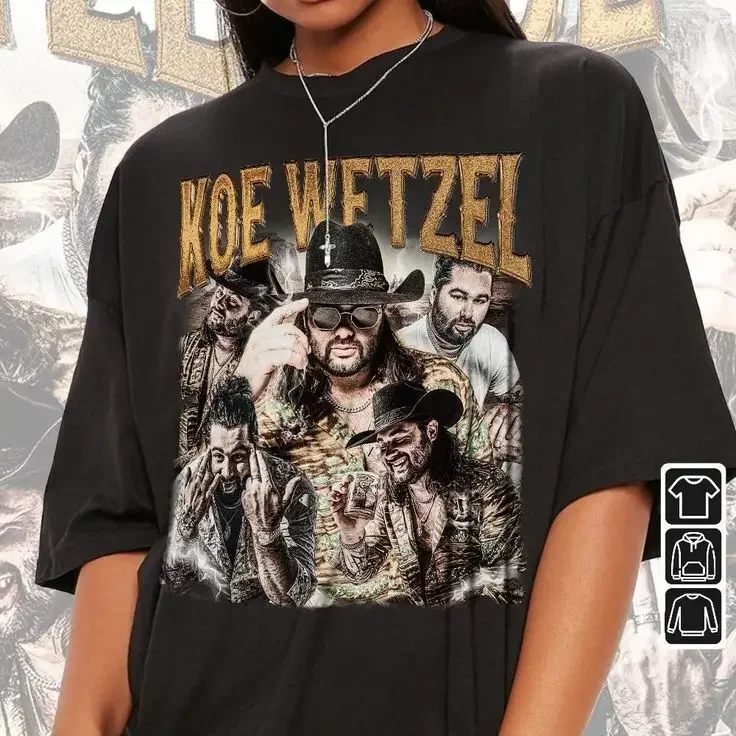 Koe Wetzel Rock Music Black Short Sleeve Size S-4XL T-Shirt PP253