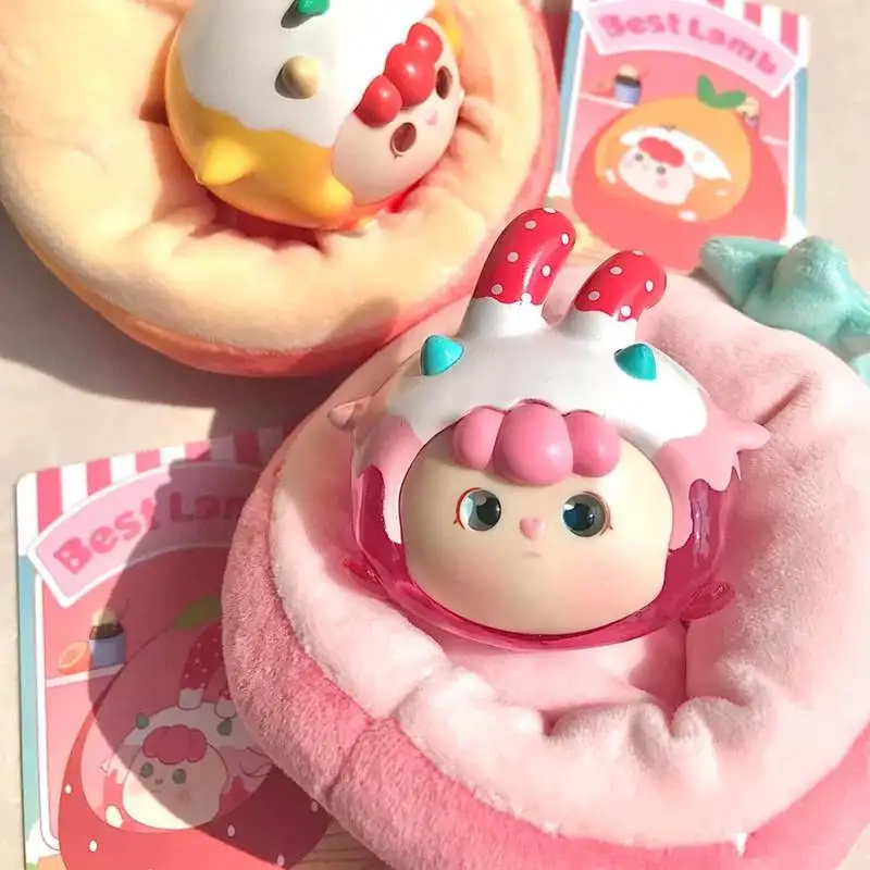 바펭테 리틀 쉽 와우오 투안지 밀크티 샵 시리즈 플러시 블라인드 박스 귀여운 소프트 컴패니언 인형 서프라이즈 미스터리 박스 선물
