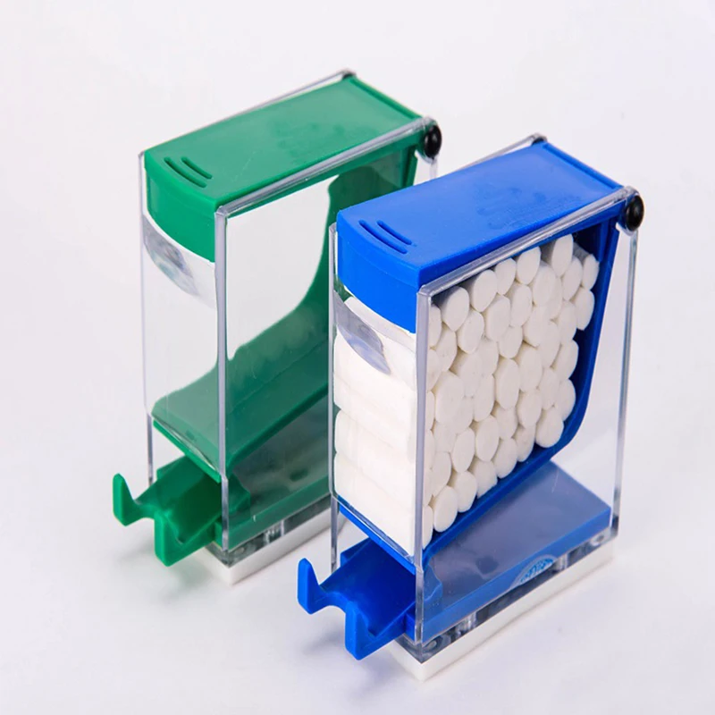 1 шт. стоматологический диспенсер для ватных рулонов, держатель, хлопковая коробка, коробка для хранения стоматологических материалов, белая, синяя пластиковая коробка для зубов