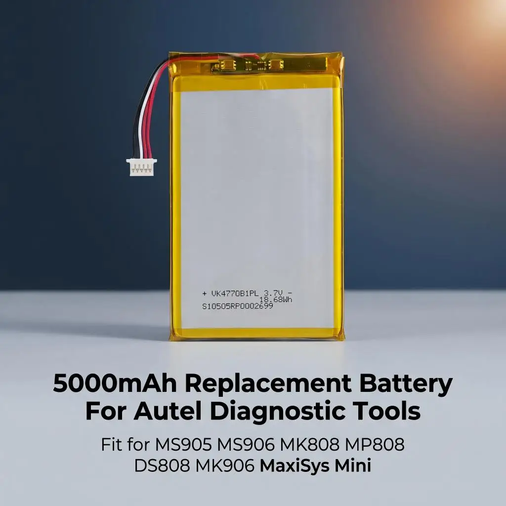 3.7V 5000mAh Li-Polymer Replacement Battery For Autel MS905 MS906 MK808 MP808 DS808 MK906 MaxiSys Mini Diagnostic Tool