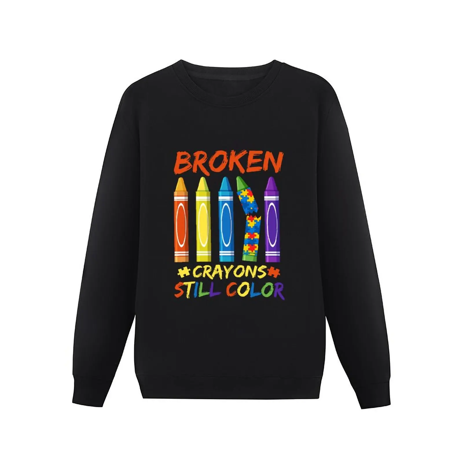 Broken Crayon Still Color Autism Awareness Pullover Hoodie men's autumn clothes autumn jacket men autumn new products sweatshirt