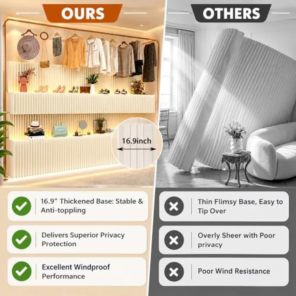 Paper Room Divider with Shelves Retractable Wall Divider Accordion Room Partition Folding Decorative Privacy Screen for