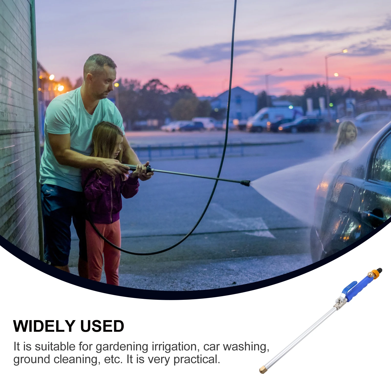 

High Pressure Water Sprayer Garden Irrigation Car Wash Ground Cleaning Aluminum Copper TPR Practical Tools Daily Use
