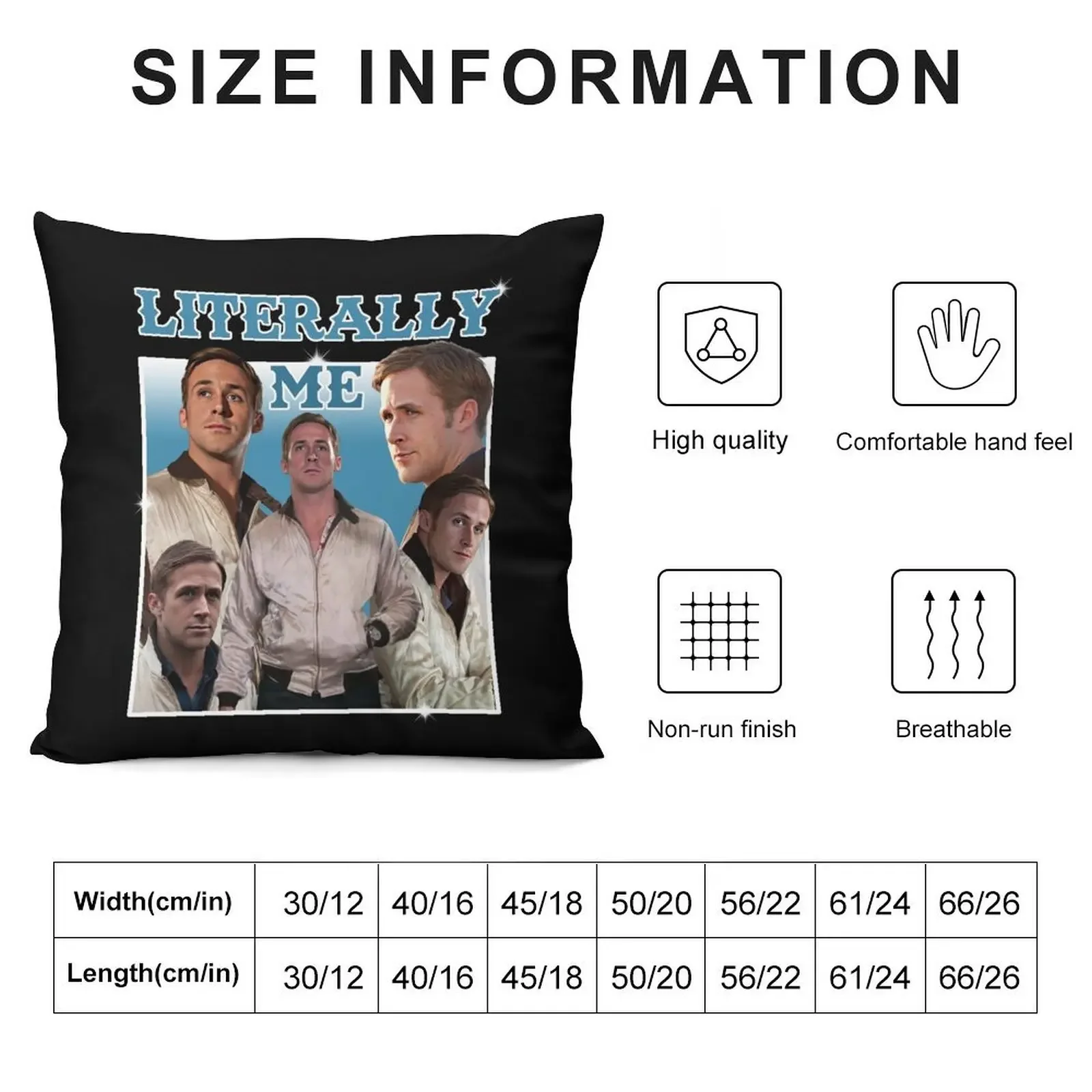 Literally Me (Ryan Gosling) Throw Pillow Throw Pillow Covers anime girl pillow