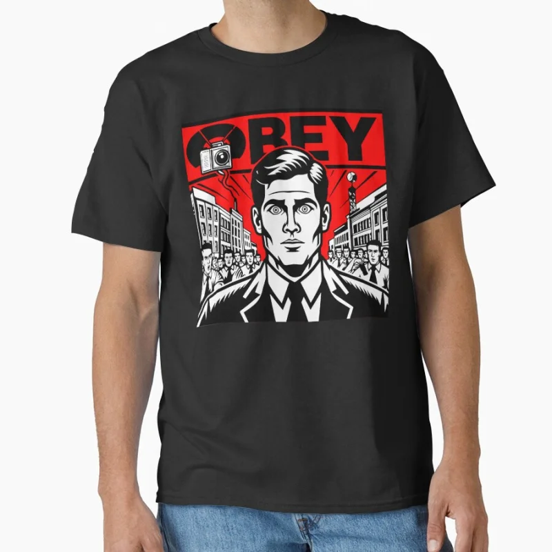 

Obey Future all seeing eye Funny brainwashed Mind Control gift T-shirt for men large size Tops S-6xl adult colthing