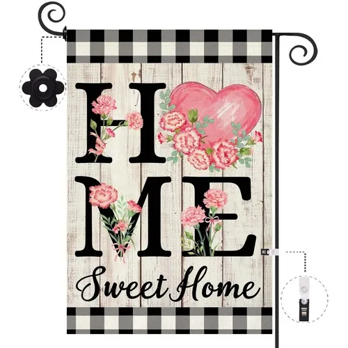 ORTIGIA Happy Mothers Day Garden Flag 12.5 x 18 Inch Double Sided Home Sweet ... VVL YYX EEZ
