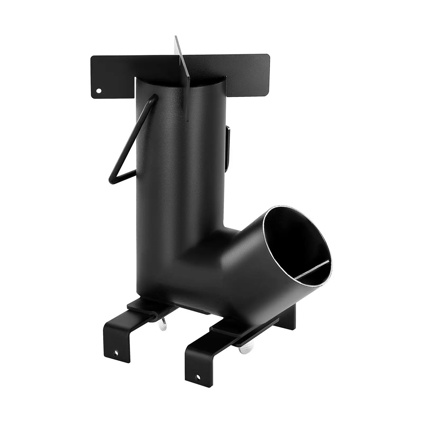 موقد صاروخي محمول مع حقيبة حمل، موقد تخييم حرق الخشب للطهي في الهواء الطلق من الفولاذ الكربوني لحقيبة الظهر والتخييم والفناء الخلفي