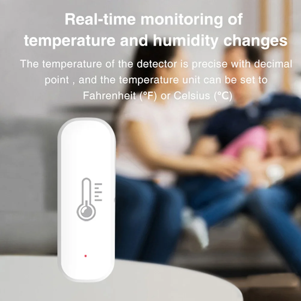 Tuya ZigBee/WiFi Temperature Humidity Sensor Detector Smart Home Thermometer Hygrometer APP Remote Monitor Via Smart Life Works