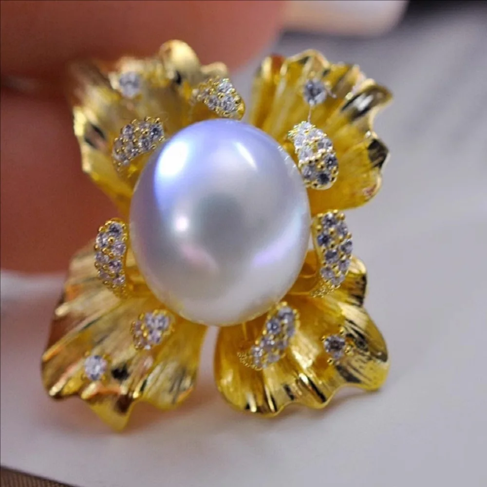 2024 New Japanese Pearl Pendant AAAA11-12mm 12-13mm Flower Round Pearl Pendant Fashionable 925s 18inch