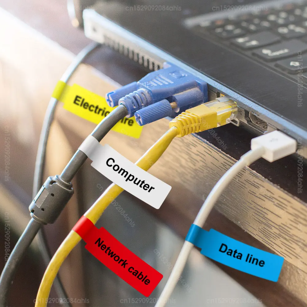 NIIMBOT D11 Cable Label D11 D110 D61 Label Sticker Fiber Wire Network Charging Cable Paper Sticker Adhesive Label Tape Thermal