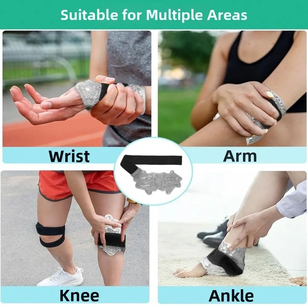 

Hot Cold Gel Ankle Ice Pack Microwaveable Freezable Sports Foot Ice Pack Adjustable Brace Comfortable Gel Ankle Wrap