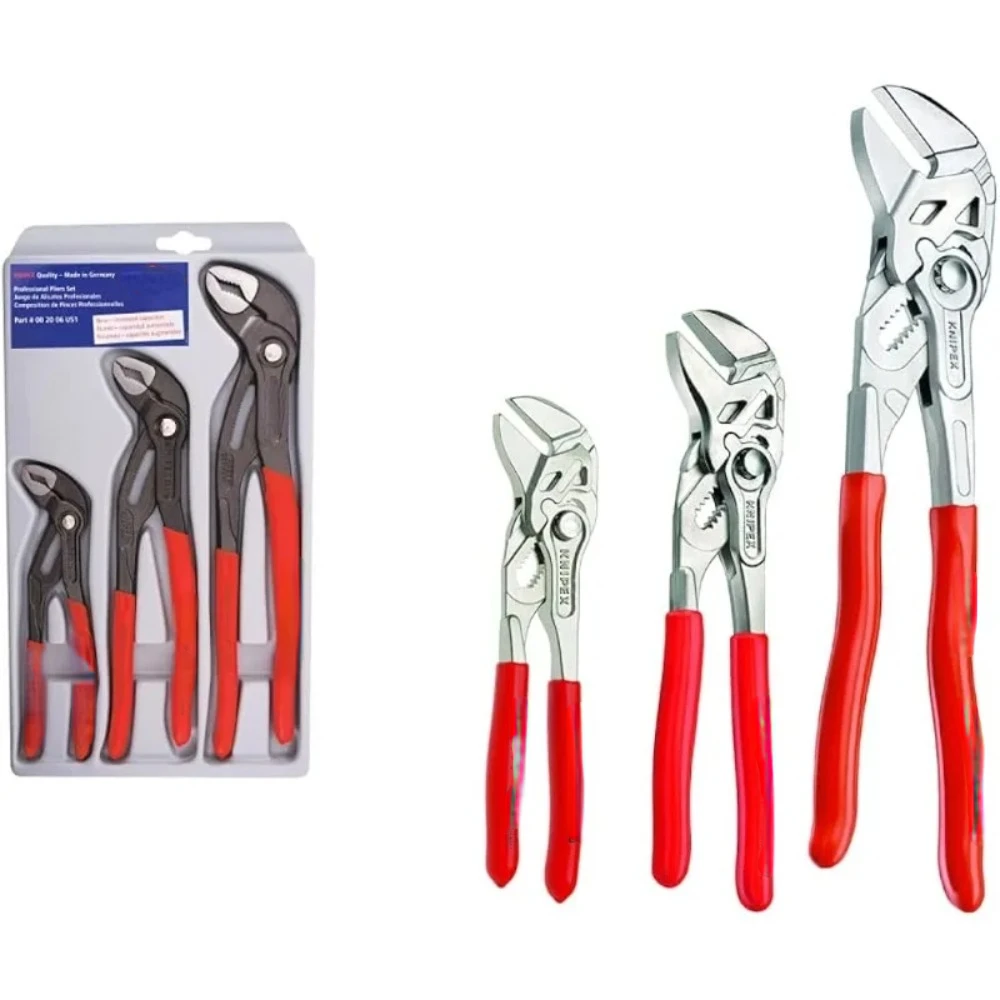 Tools - 3 Piece Cobra Pliers Set (7, 10, & 12) (002006US1) & Piece Pliers Wrench Set (6, 7, 10) (9K008045US)