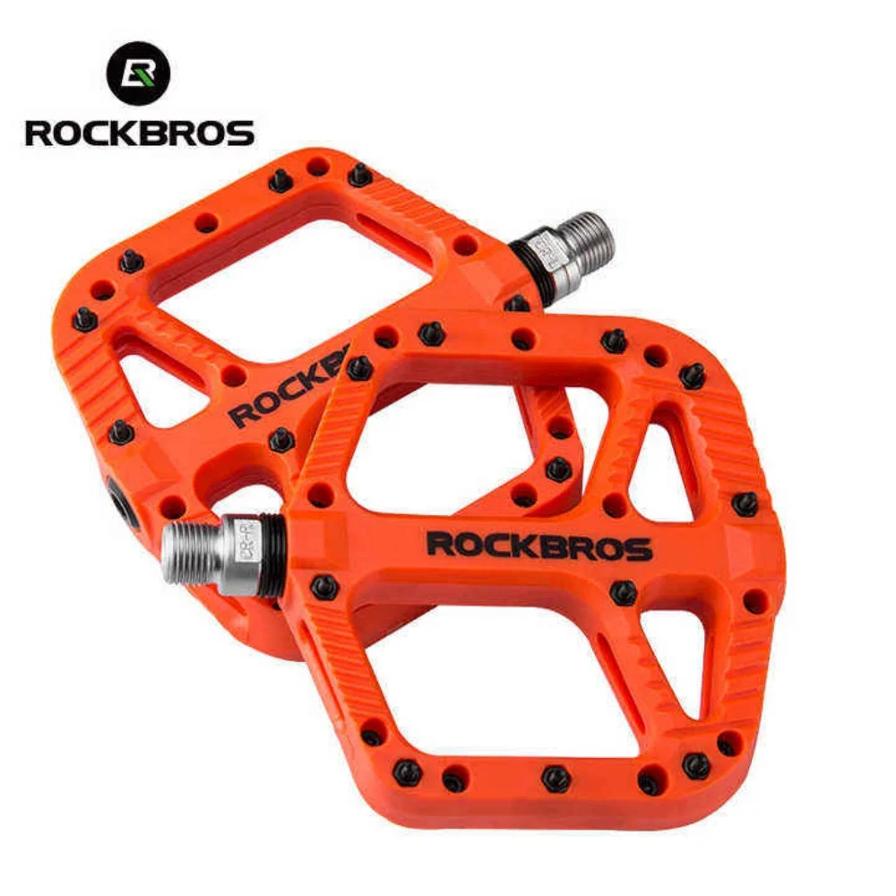 ROCKBROS Ultralight Seal Bearings Bicycle Bike Pedals Cycling Nylon Road bmx Mtb Pedals Flat Platform Bicycle Parts Accessories