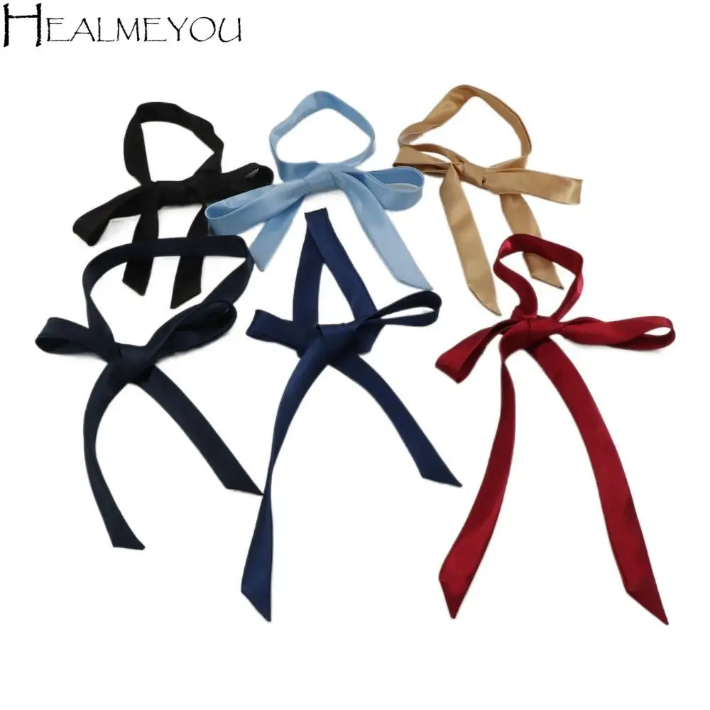 Girls Lithe Vintage Costume Shirt Accessory Tassel Satin Bowtie Ribbons Knot Cravat Bow Tie
