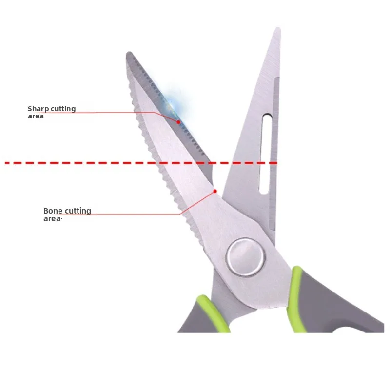 Stainless Steel Household Special Scissors Removable Magnetic Suction Cylinder Food Scissors Refrigerator High Hardness Sharp view 5