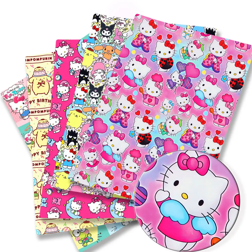 Tissu de coton Hello Kitty 140x50 cm Un incontournable pour les projets créatifs à la maison