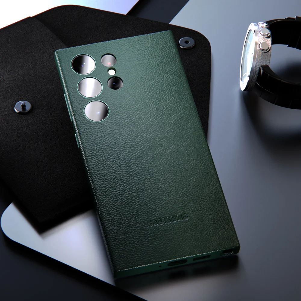 Originele lederen tas voor Samsung Galaxy S24 Ultra S24 FE Plus Luxe cover Schokbestendig Volledige beschermende schaal S24Ultra S24FE S24+