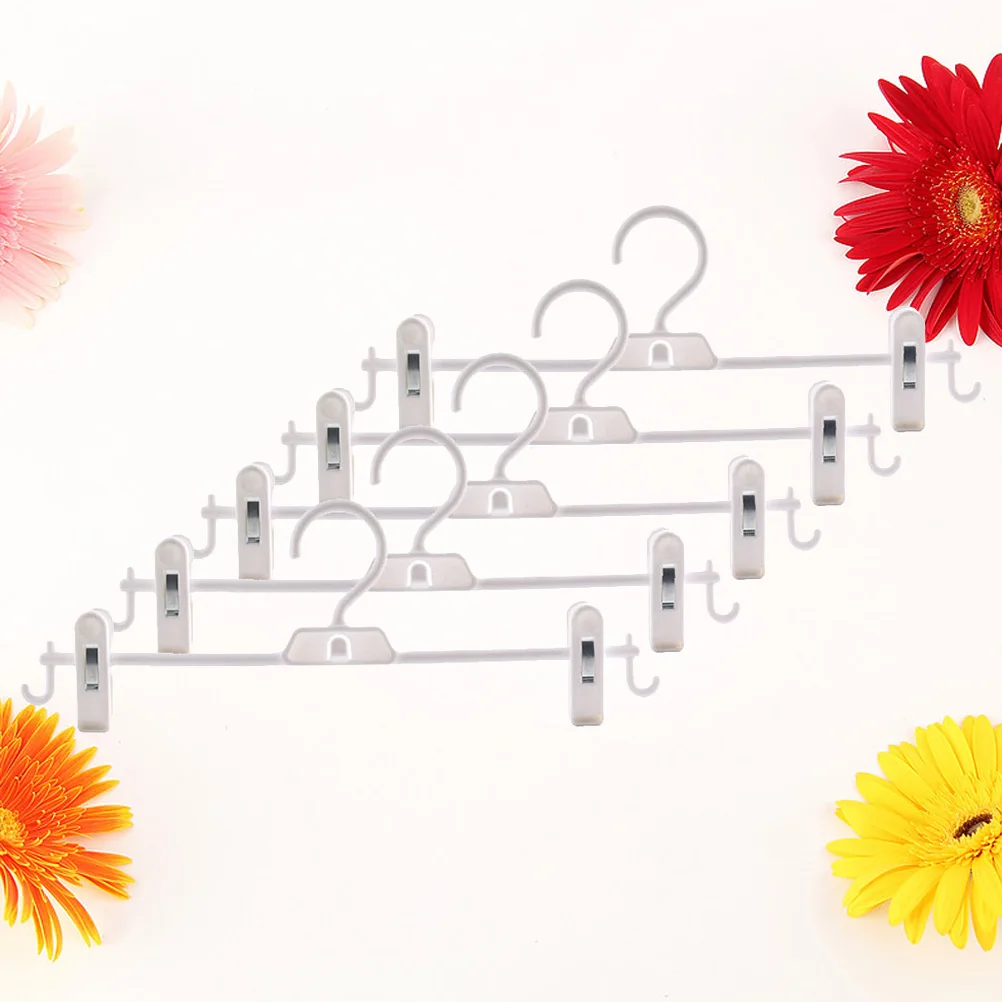 10pcs Non-Slip Clothes Hangers Plastic Multifunctional for Coat Towel Pant Dress Socks Adjustable Clip Practical Hanger