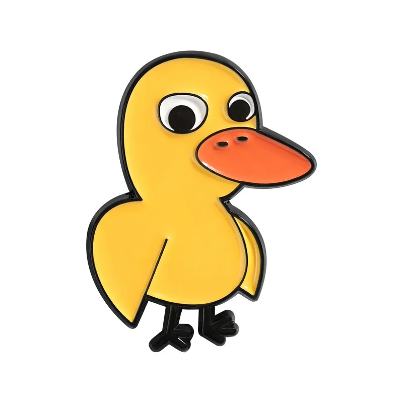 Cute duck-shaped badges, cartoon animal series alloy pins, backpack and clothing accessories, a gift for friends